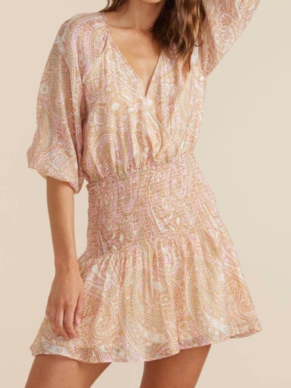 Minkpink Catalina pastel paisley mini dress